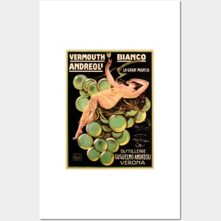 VERMOUTH WINE Bianco Andreoli Verona Vintage Italian Liqueur Advertisement Posters and Art